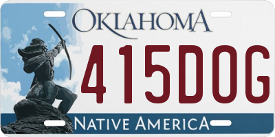 OK license plate 415DOG