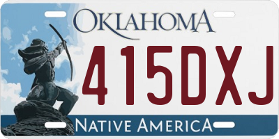 OK license plate 415DXJ