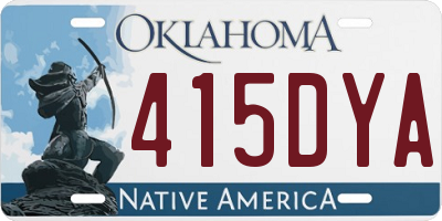 OK license plate 415DYA