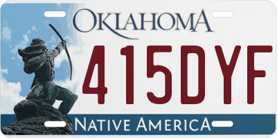 OK license plate 415DYF
