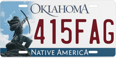 OK license plate 415FAG
