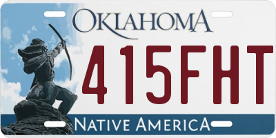 OK license plate 415FHT