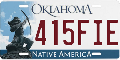 OK license plate 415FIE