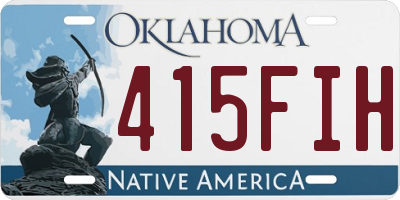 OK license plate 415FIH