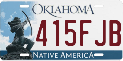 OK license plate 415FJB