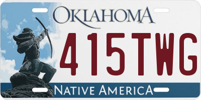 OK license plate 415TWG