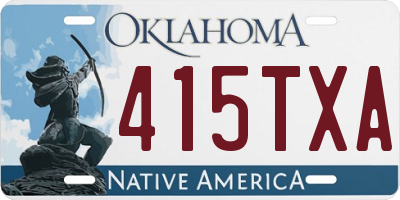 OK license plate 415TXA