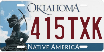 OK license plate 415TXK