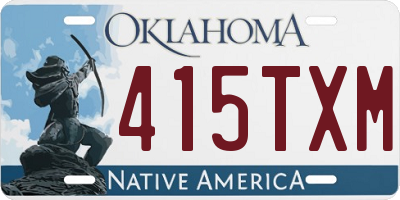 OK license plate 415TXM