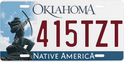 OK license plate 415TZT