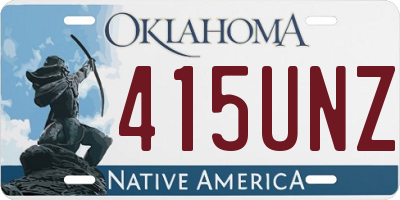 OK license plate 415UNZ