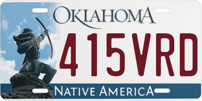 OK license plate 415VRD