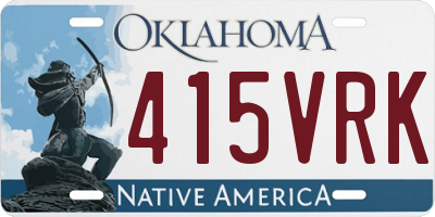 OK license plate 415VRK