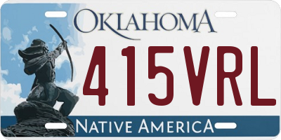 OK license plate 415VRL