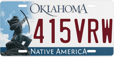 OK license plate 415VRW