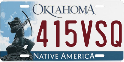 OK license plate 415VSQ