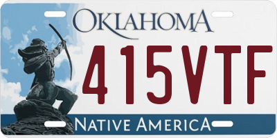 OK license plate 415VTF