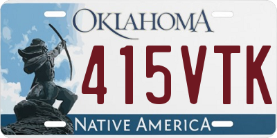 OK license plate 415VTK
