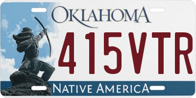 OK license plate 415VTR