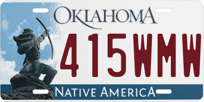 OK license plate 415WMW