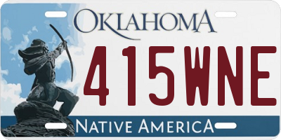 OK license plate 415WNE