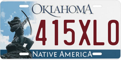 OK license plate 415XLO