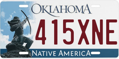 OK license plate 415XNE