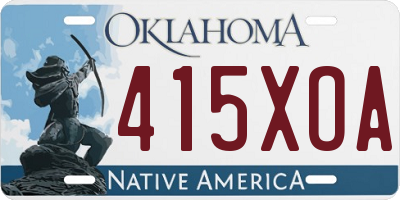 OK license plate 415XOA