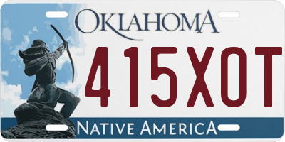 OK license plate 415XOT
