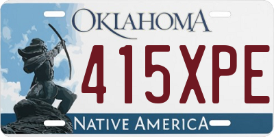 OK license plate 415XPE