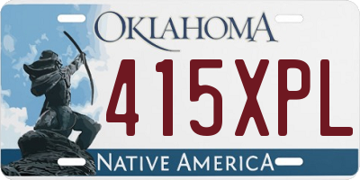 OK license plate 415XPL