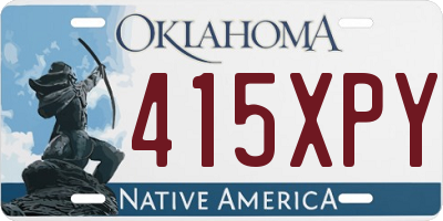 OK license plate 415XPY