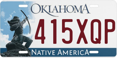 OK license plate 415XQP