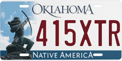OK license plate 415XTR
