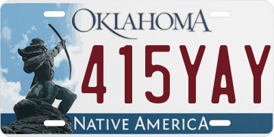 OK license plate 415YAY