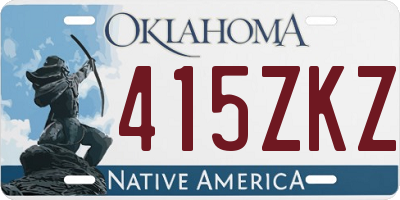 OK license plate 415ZKZ