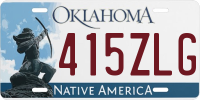 OK license plate 415ZLG