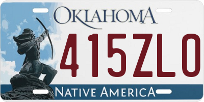 OK license plate 415ZLO