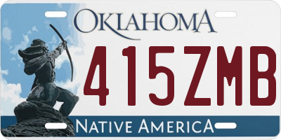 OK license plate 415ZMB