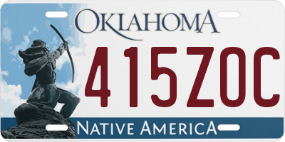 OK license plate 415ZOC