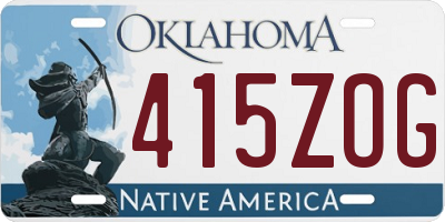OK license plate 415ZOG