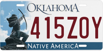 OK license plate 415ZOY