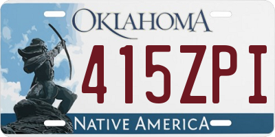 OK license plate 415ZPI