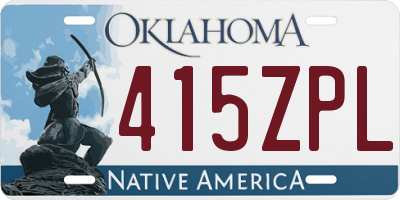 OK license plate 415ZPL