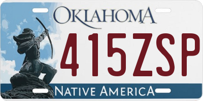 OK license plate 415ZSP