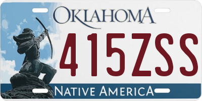 OK license plate 415ZSS