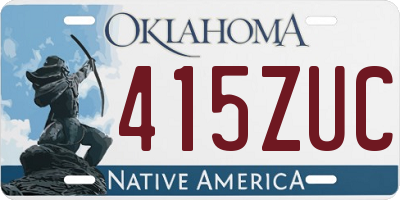 OK license plate 415ZUC