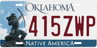 OK license plate 415ZWP