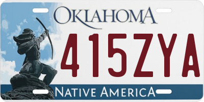 OK license plate 415ZYA