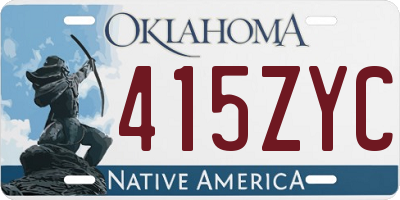 OK license plate 415ZYC